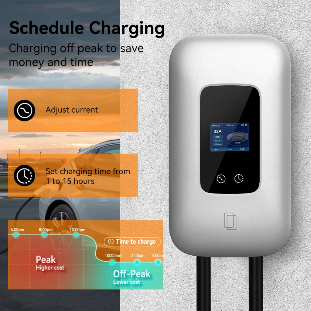Wallbox 7kW EV-Ladegerät – Grau – 1-phasig 32A – Typ 2 – App-Steuerung