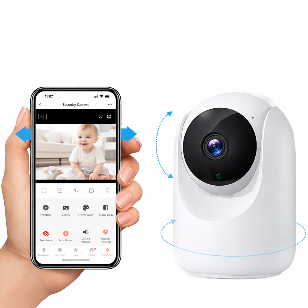 Slimme 4MP WiFi binnencamera – pan & tilt – nachtzicht – Tuya Smart Life