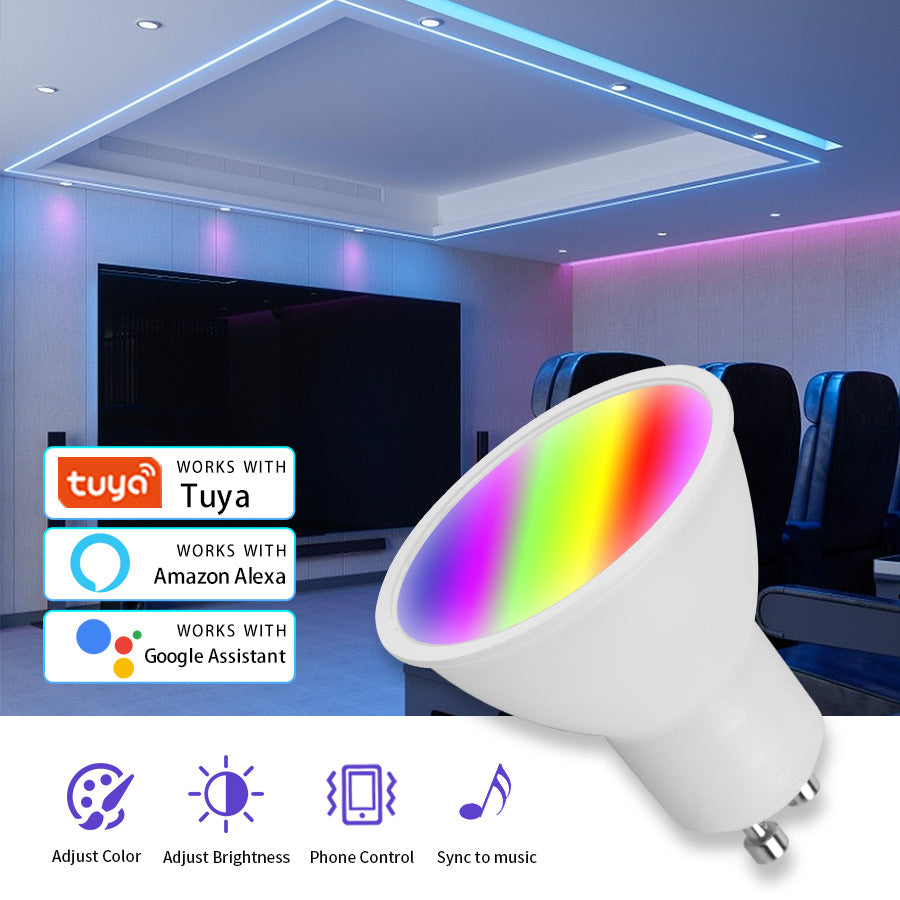 Slimme LED spot GU10 RGB + wit – dimbaar – WiFi – Alexa & Google
