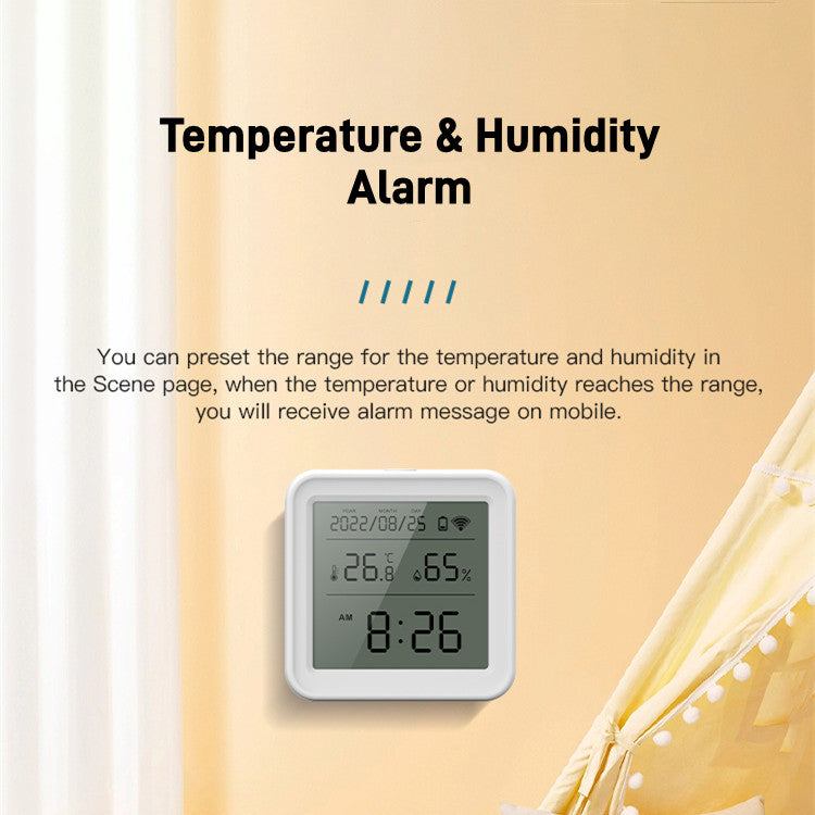 Smarter Klima-Sensor mit Display – Temperatur & Luftfeuchtigkeit – Zigbee – Tuya Smart Life