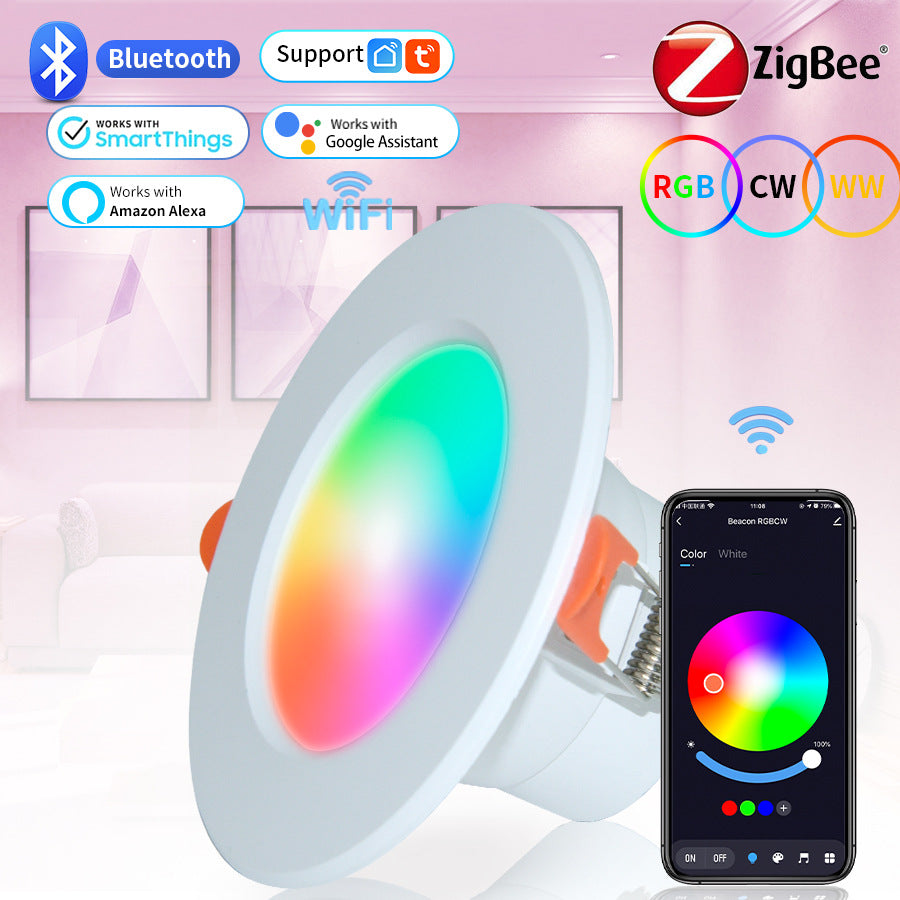 Smarter RGB-WLAN-Einbaustrahler – Dimmbare LED | Tuya Smart Life