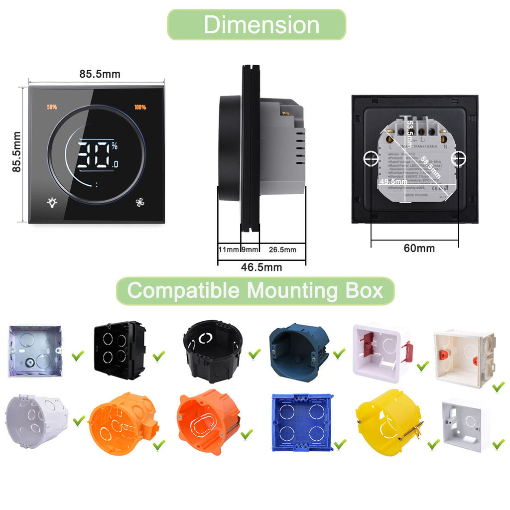 Smarter Dimmer-Schalter – WLAN – Zigbee – Touch Dimmer – Tuya Smart Life