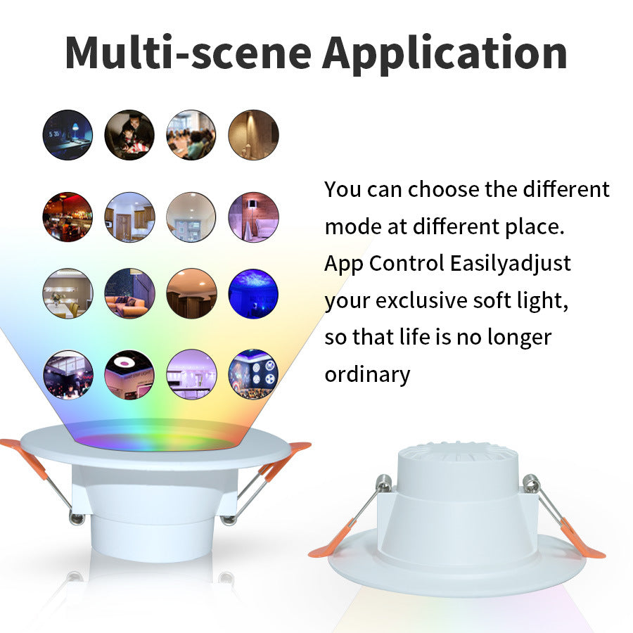Smarter RGB-WLAN-Einbaustrahler – Dimmbare LED | Tuya Smart Life
