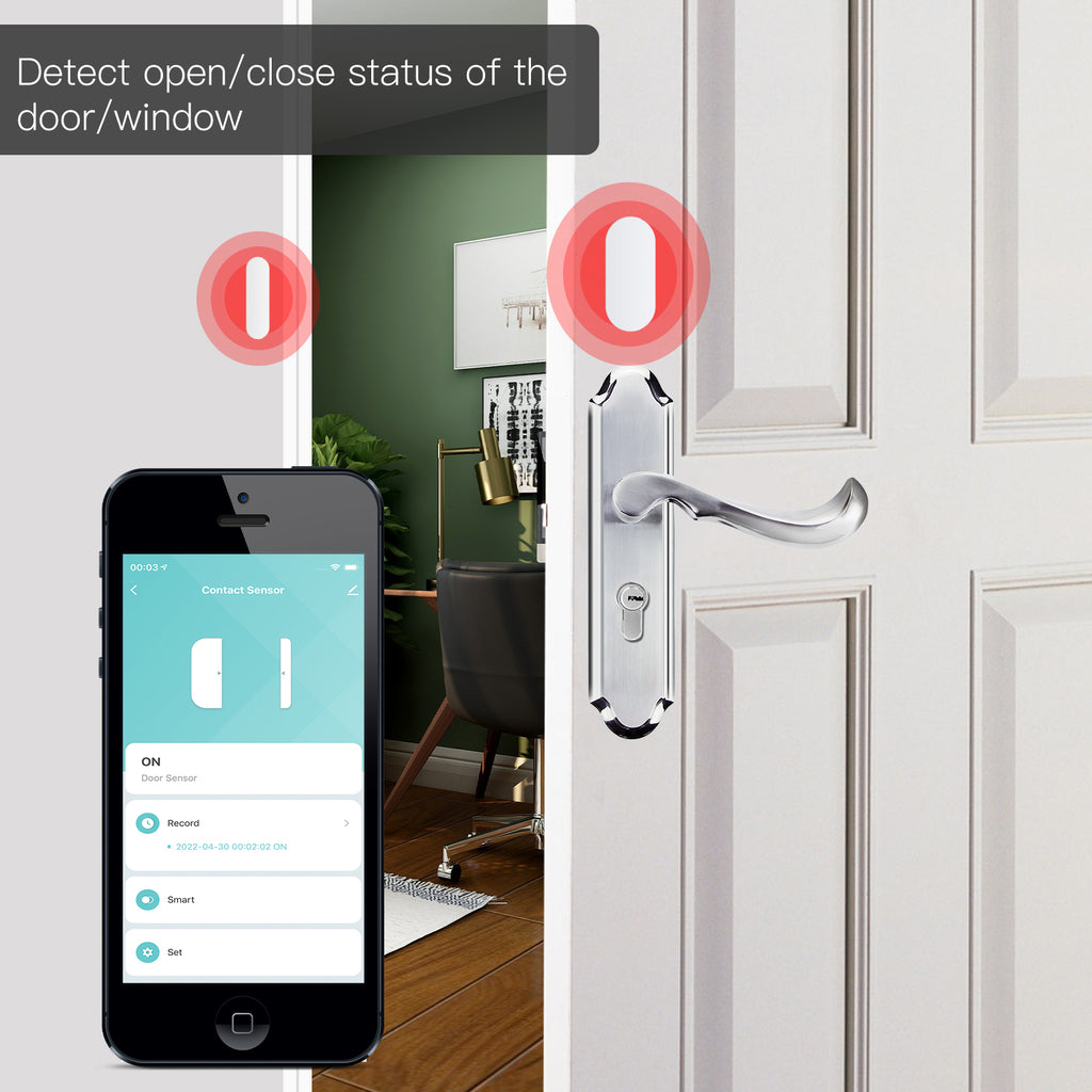 Smarter Tür- & Fenster-Sensor WLAN oder Zigbee – App-Steuerung – Alexa & Google – Batterie