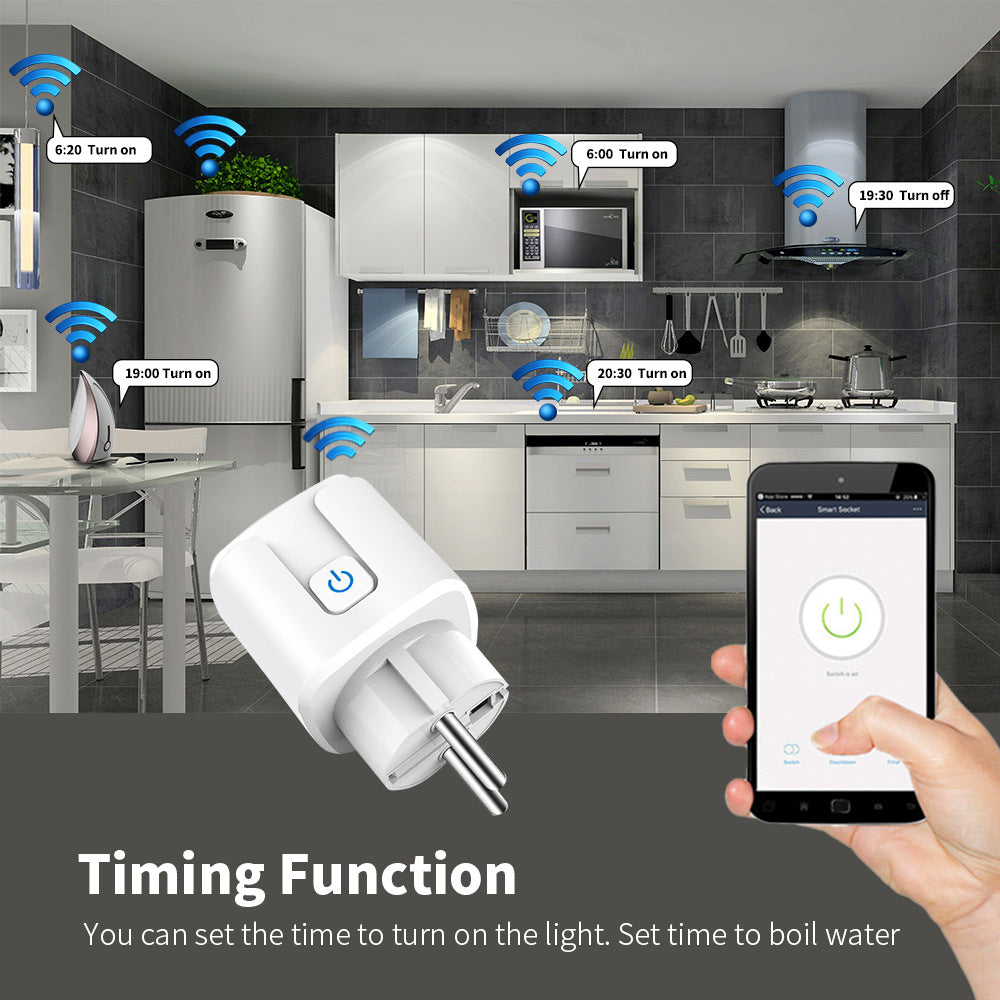 Smarte WLAN-Steckdose mit Energiemessung 16A – Tuya Smart Life