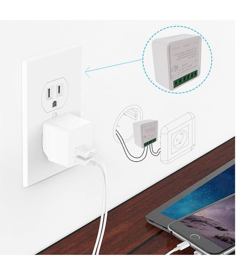 Module interrupteur encastrable Zigbee 1 canal 10A – Tuya Smart Life