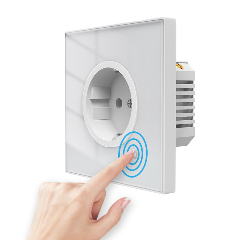 Slim wandstopcontact 16A – WiFi / Zigbee – glas touch – Tuya Smart Life