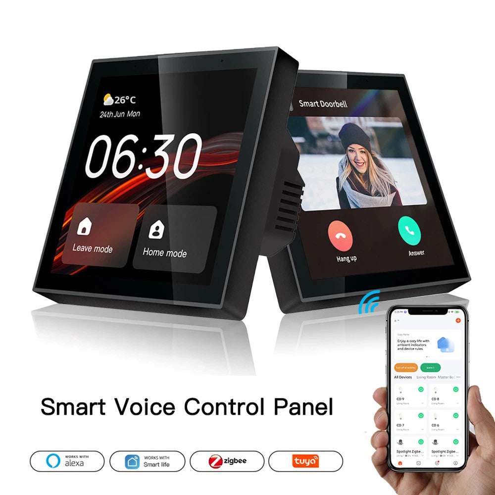 T6E Smart-Home-Panel 4 Zoll – Zigbee- & WLAN-Hub