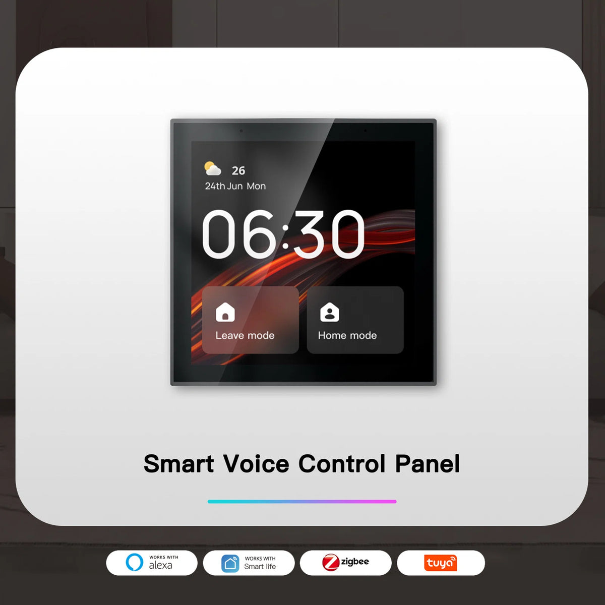 T6E Smart-Home-Panel 4 Zoll – Zigbee- & WLAN-Hub