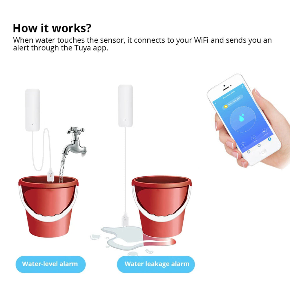Smarter Wasserlecksensor mit Alarm – WLAN / Zigbee – Tuya Smart Life