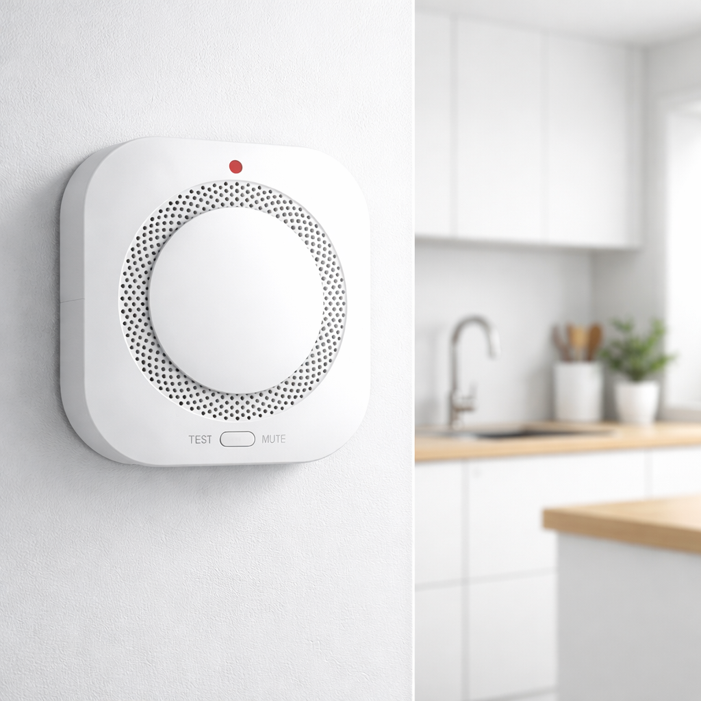 Slimme rookmelder – WiFi / Zigbee – 80dB alarm – app-meldingen